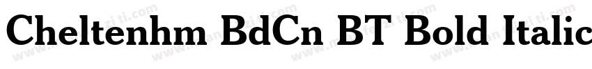 Cheltenhm BdCn BT Bold Italic字体转换